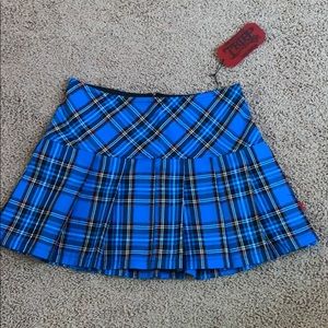NWT Tripp Nyc blue plaid skirt